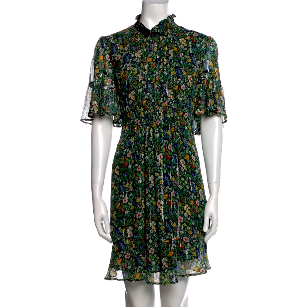 RANNA GILL CINCHED FLORAL DRESS